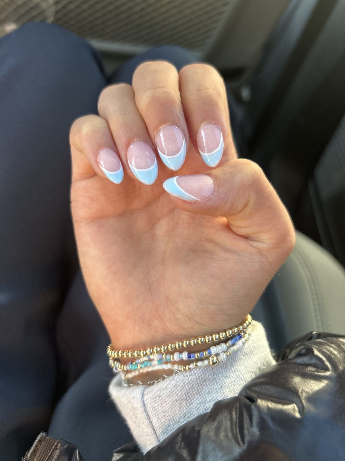 Almond French nail design by Penelope Grace