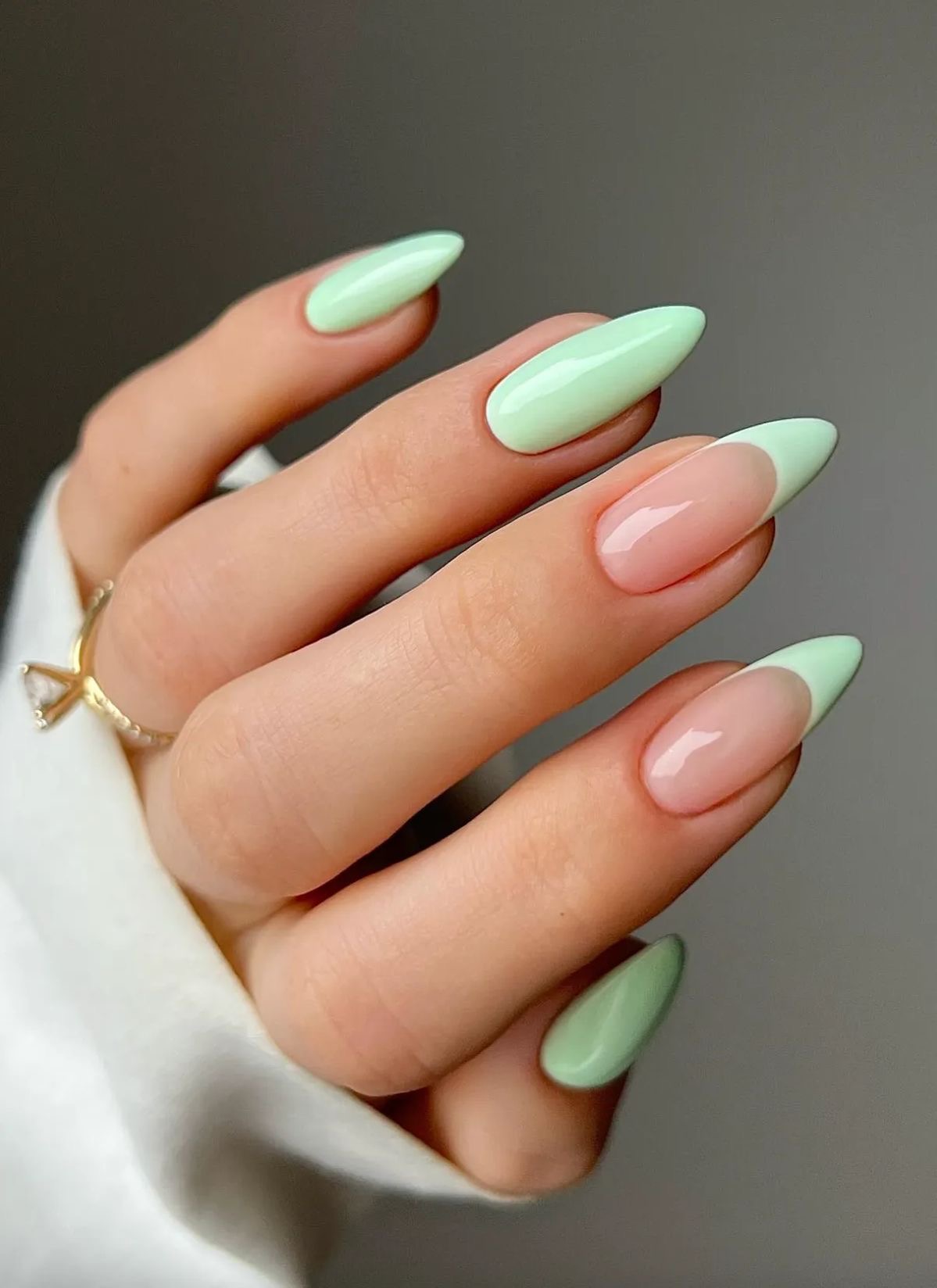 Squoval line art nail design by Penelope Grace