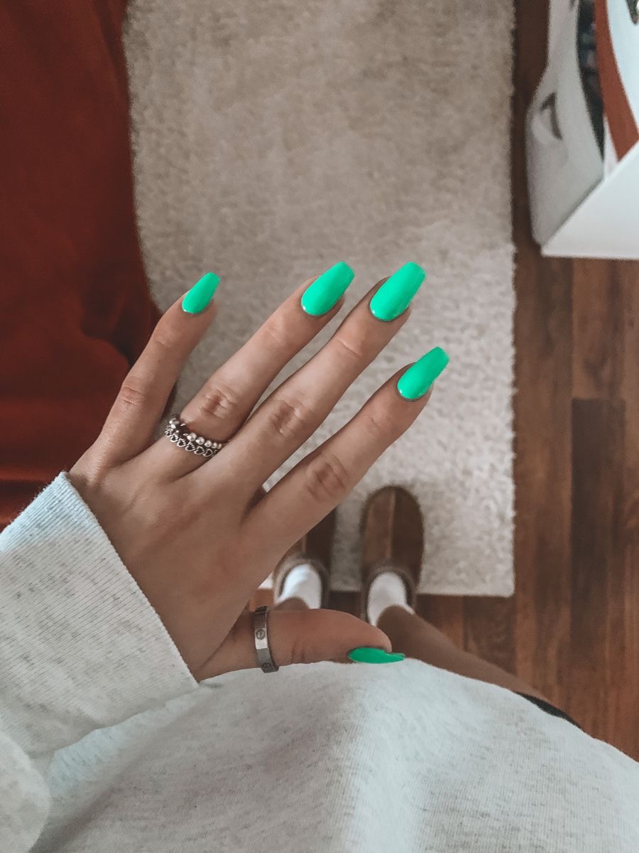 Squoval geometric nail design by Penelope Grace