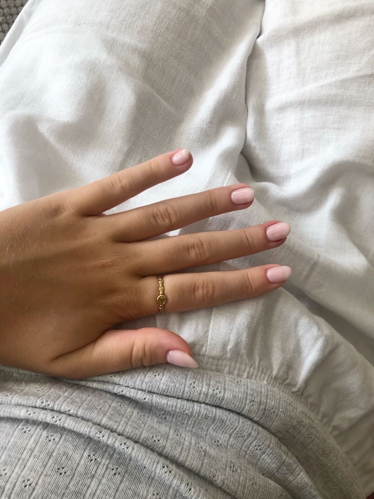 Squoval glitter French nail design by Aria Rose