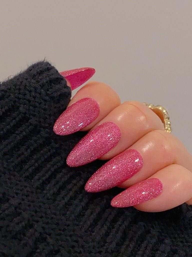 Square glazed nail design by Aria Rose