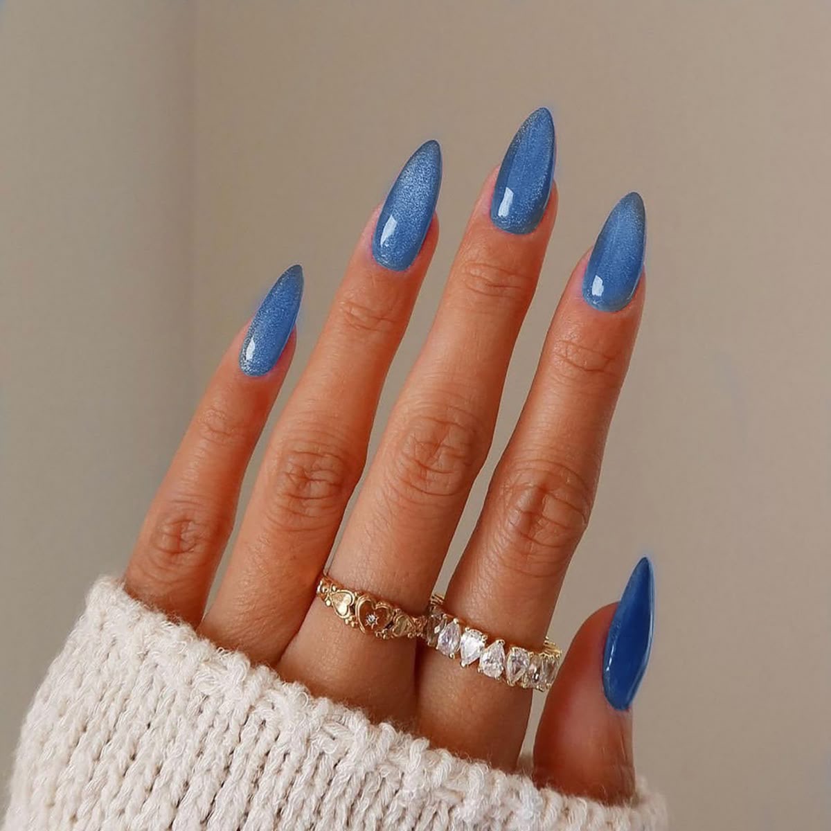 Square French nail design by Aria Rose