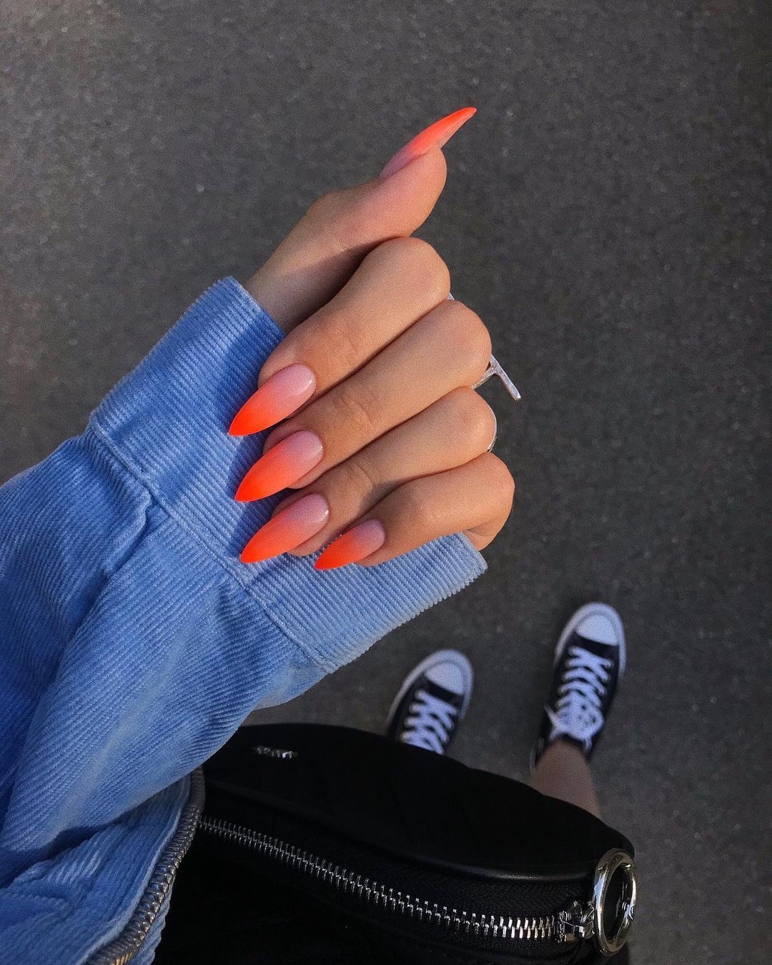 Stiletto geometric nail design by Brooklyn Belle