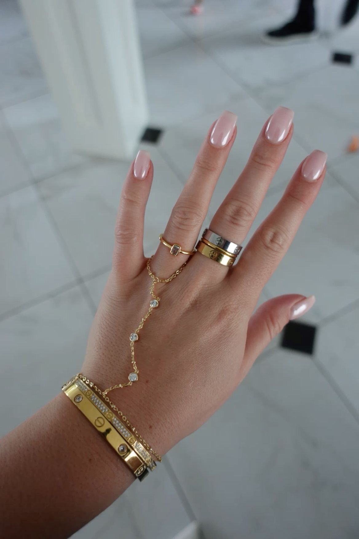 Stiletto French nail design by Brooklyn Belle
