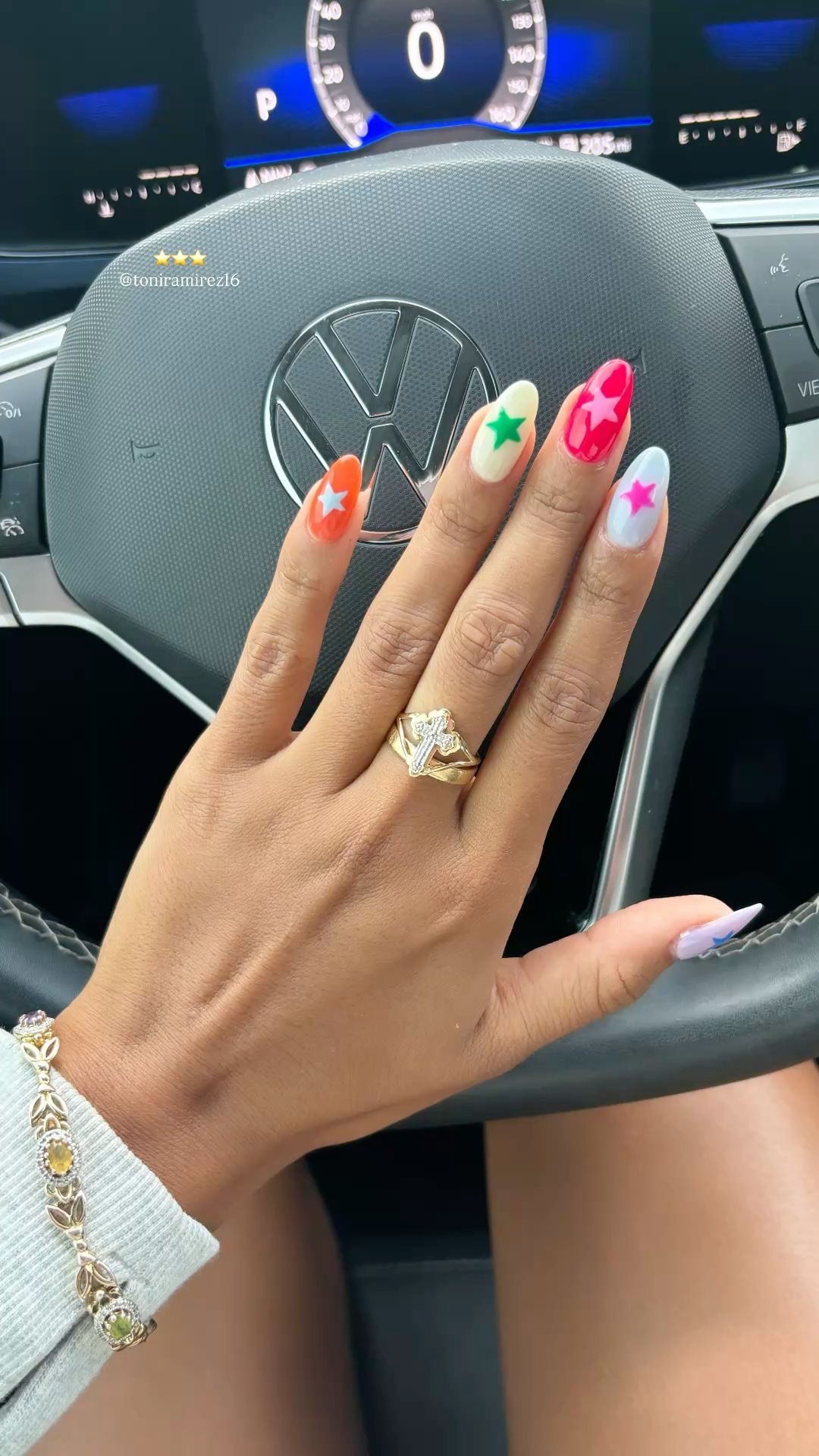 Oval art nail design by Kayla Grace
