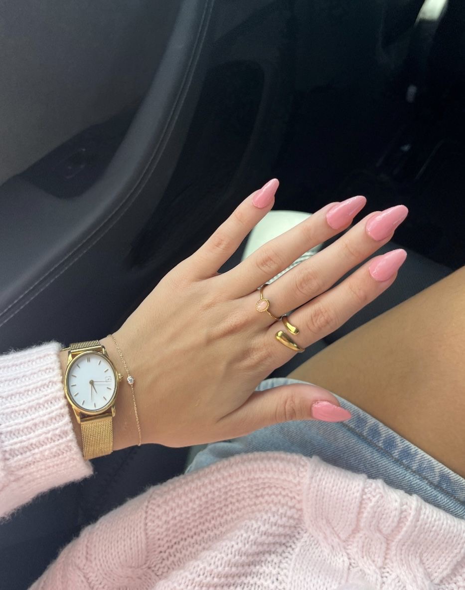Squoval aura nail design by Kayla Grace