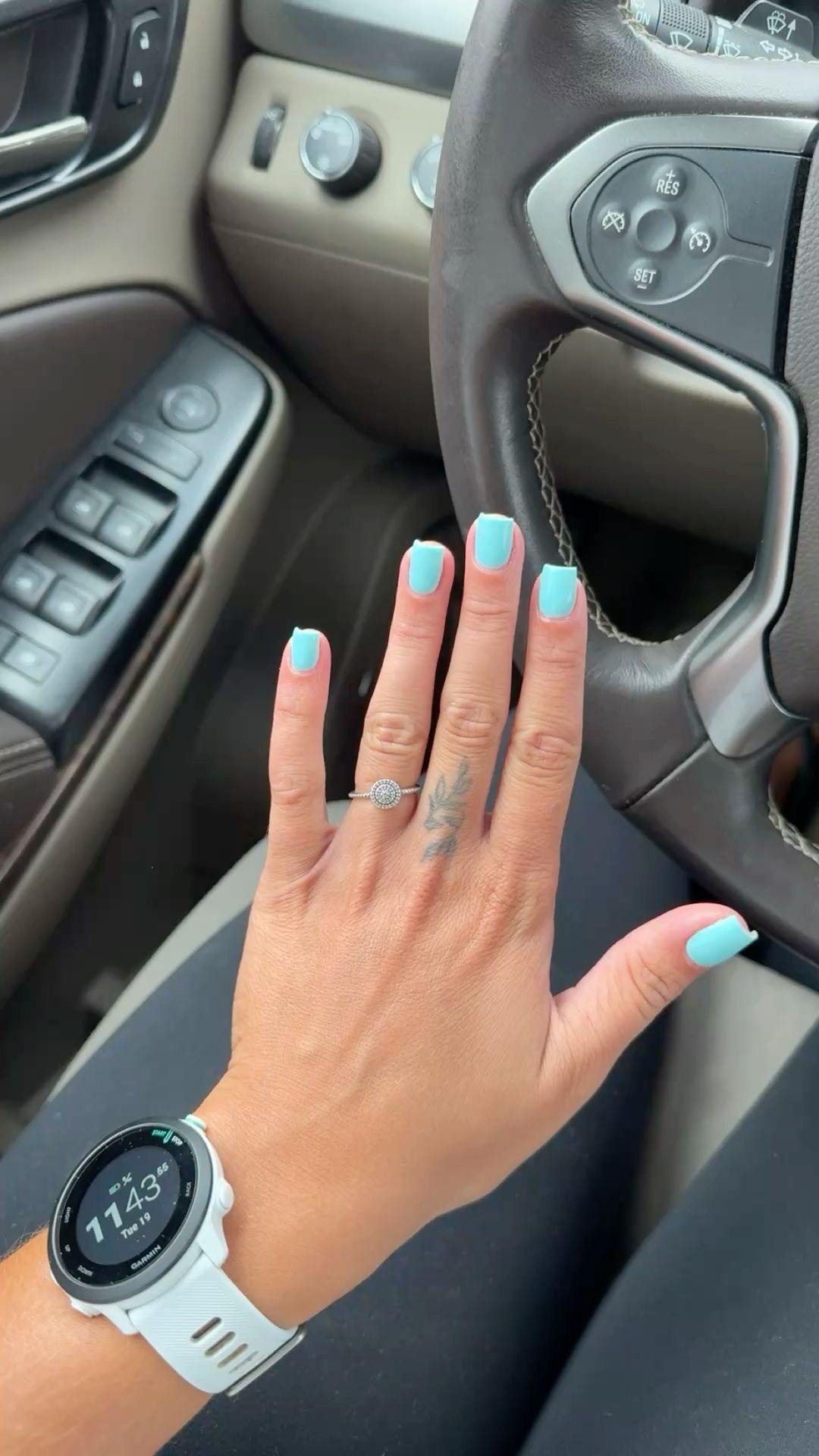 Square marble nail design by Kayla Grace