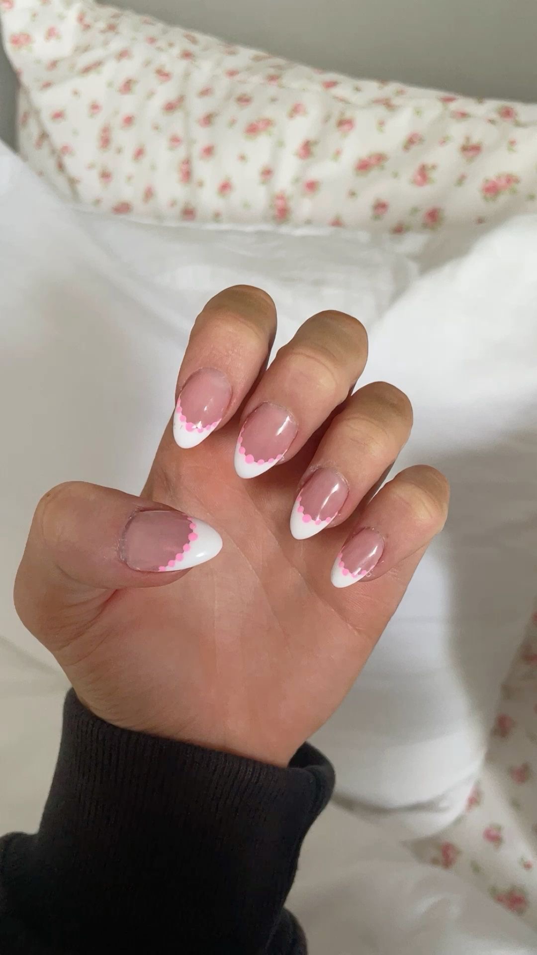Squoval line art nail design by Kayla Grace