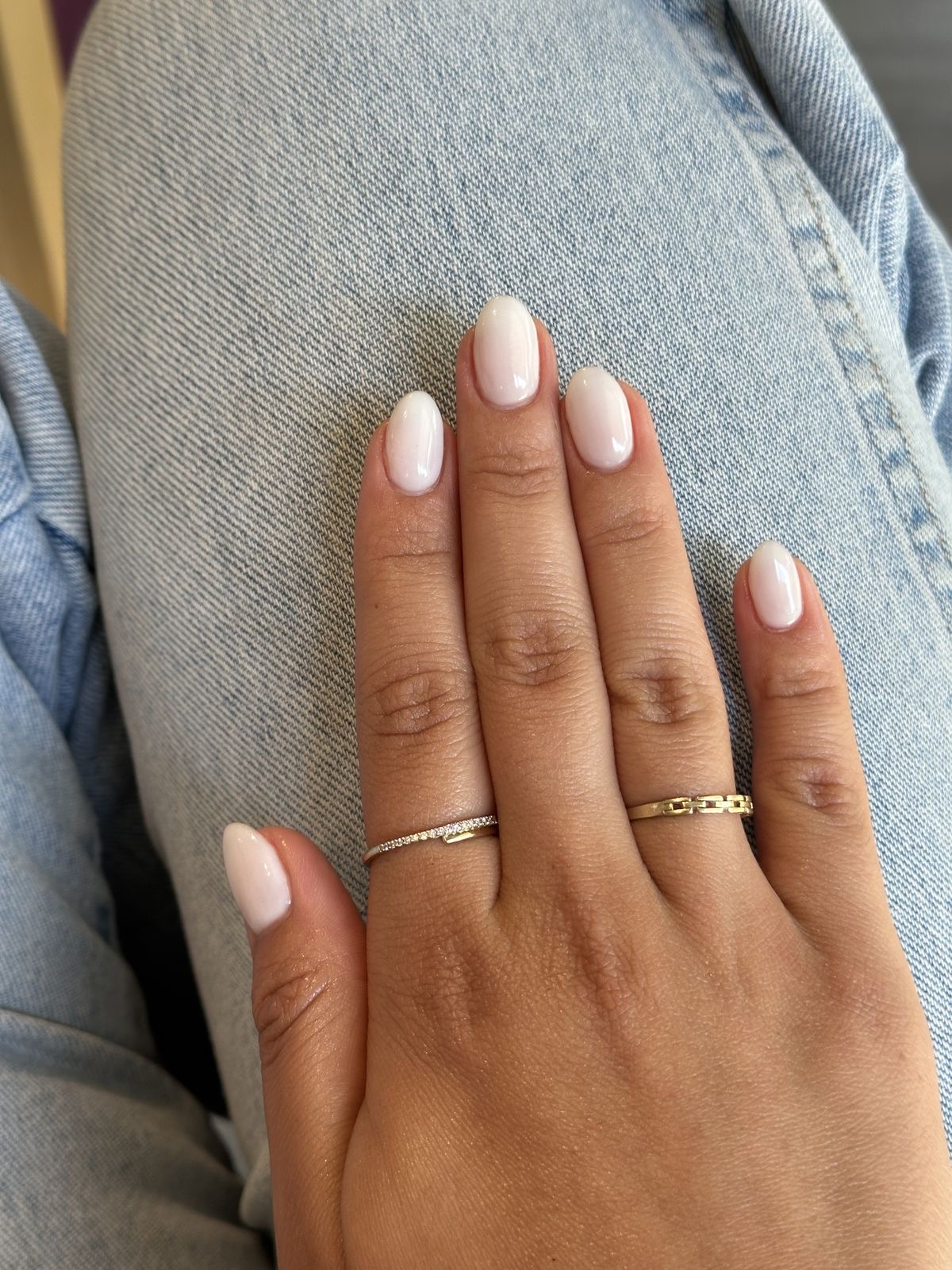 Almond line art nail design by Ruby Grace