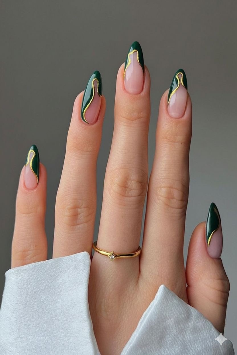 Squoval chrome French nail design by Isla Bloom