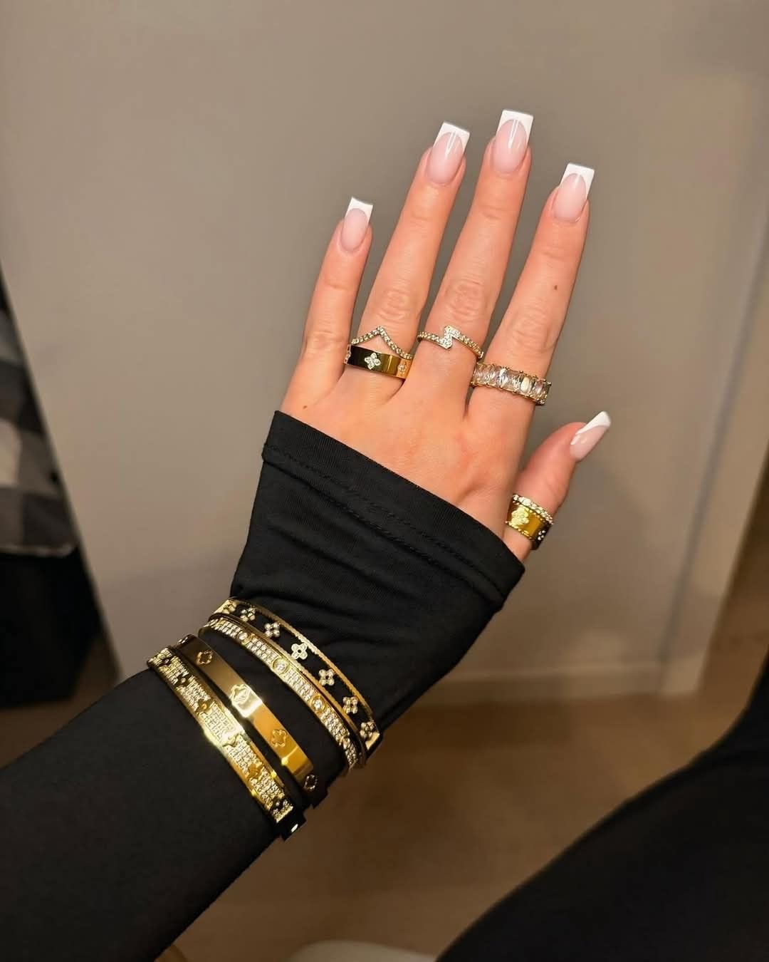 Squoval French nail design by Isla Bloom