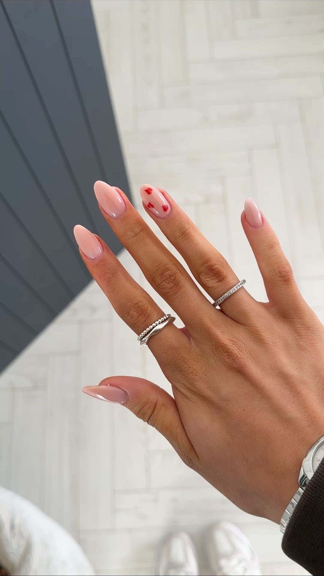 Stiletto floral nail design by Zara Malik