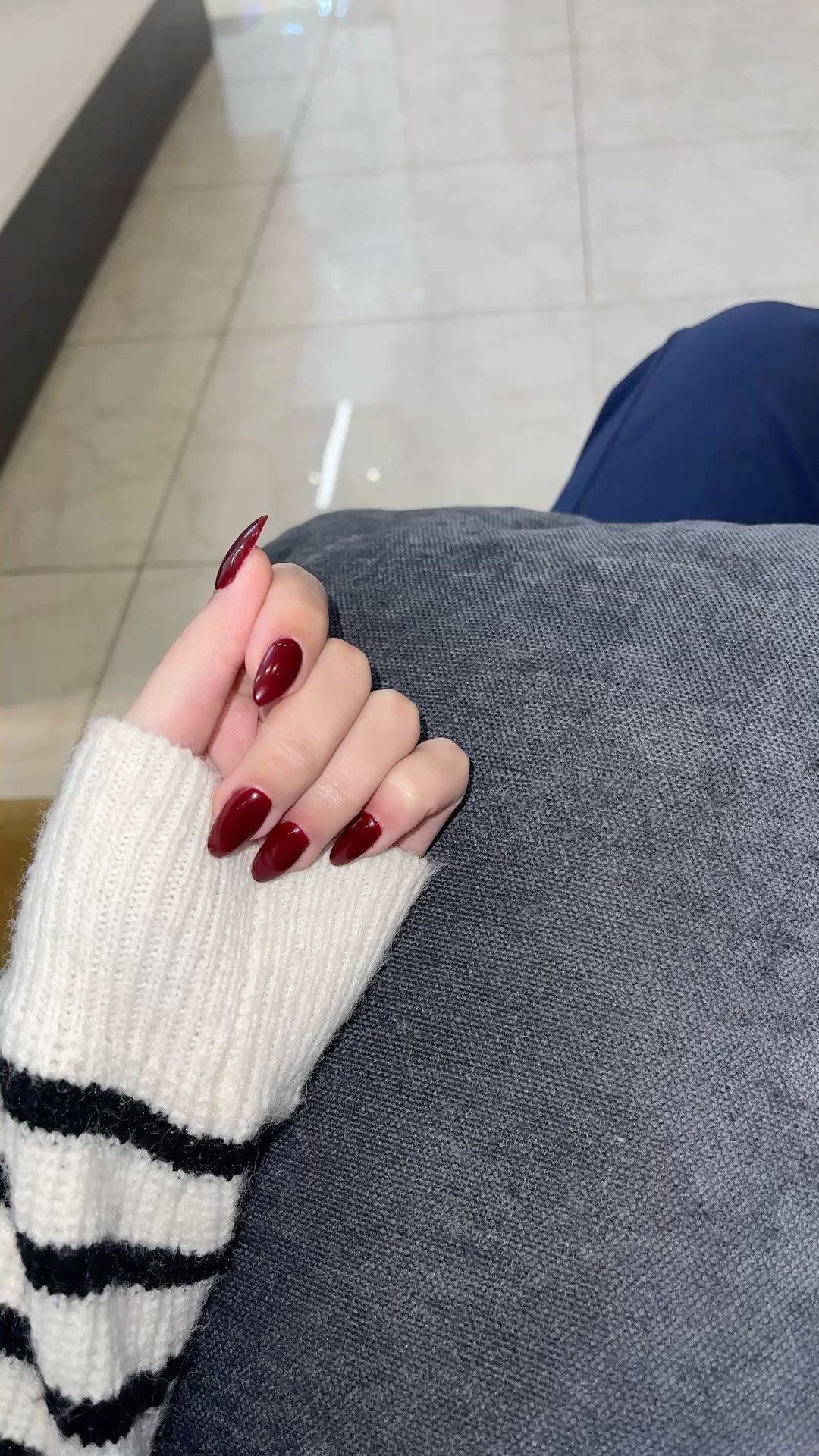 Almond aura nail design by Clara Bloom