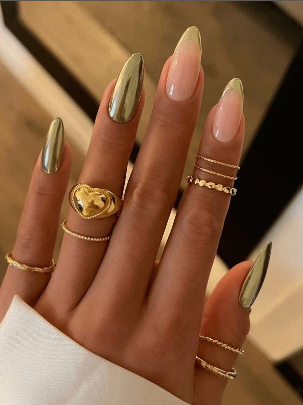 Square aura nail design by Clara Bloom