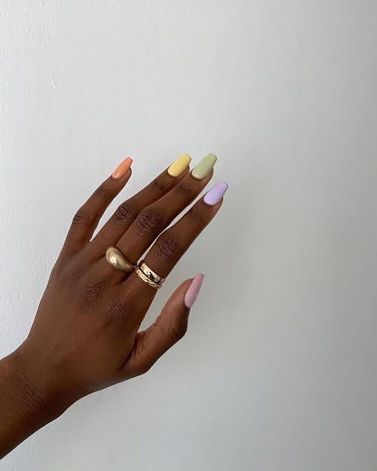 Almond art nail design by Amara Okafor
