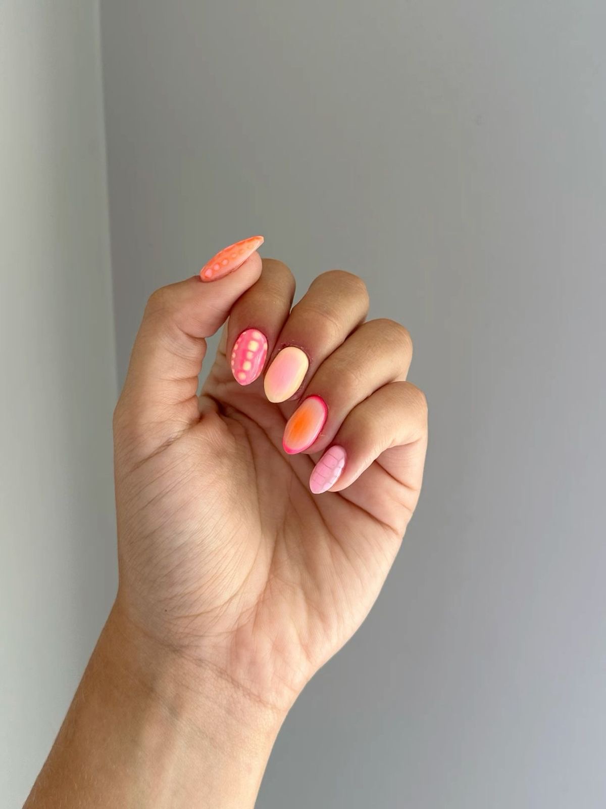 Squoval glazed nail design by Elena Rostova
