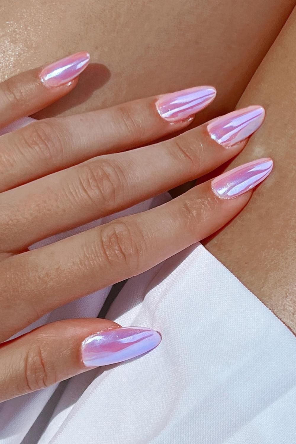 Oval French nail design by Elena Rostova