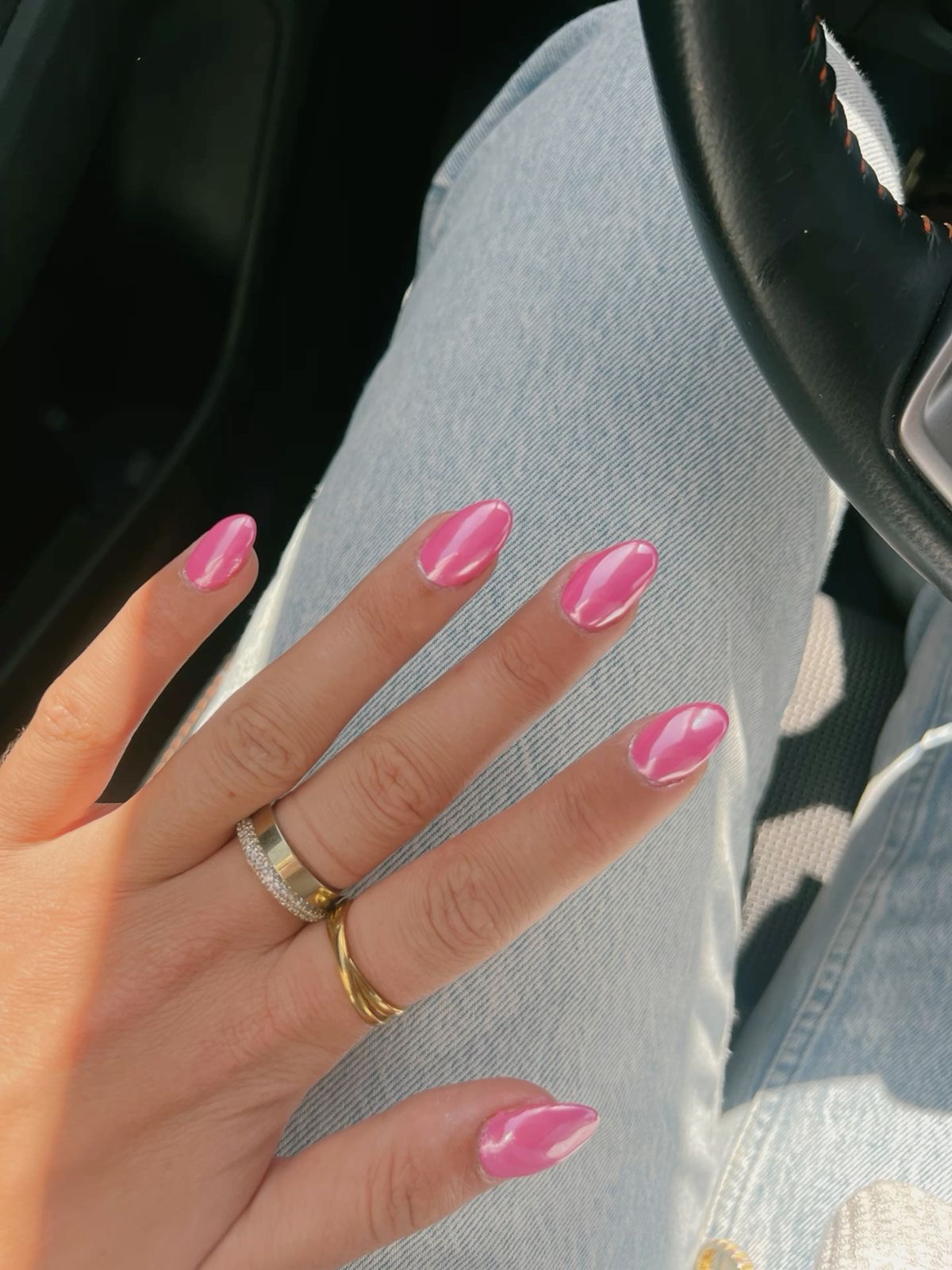 Square glitter French nail design by Elena Rostova