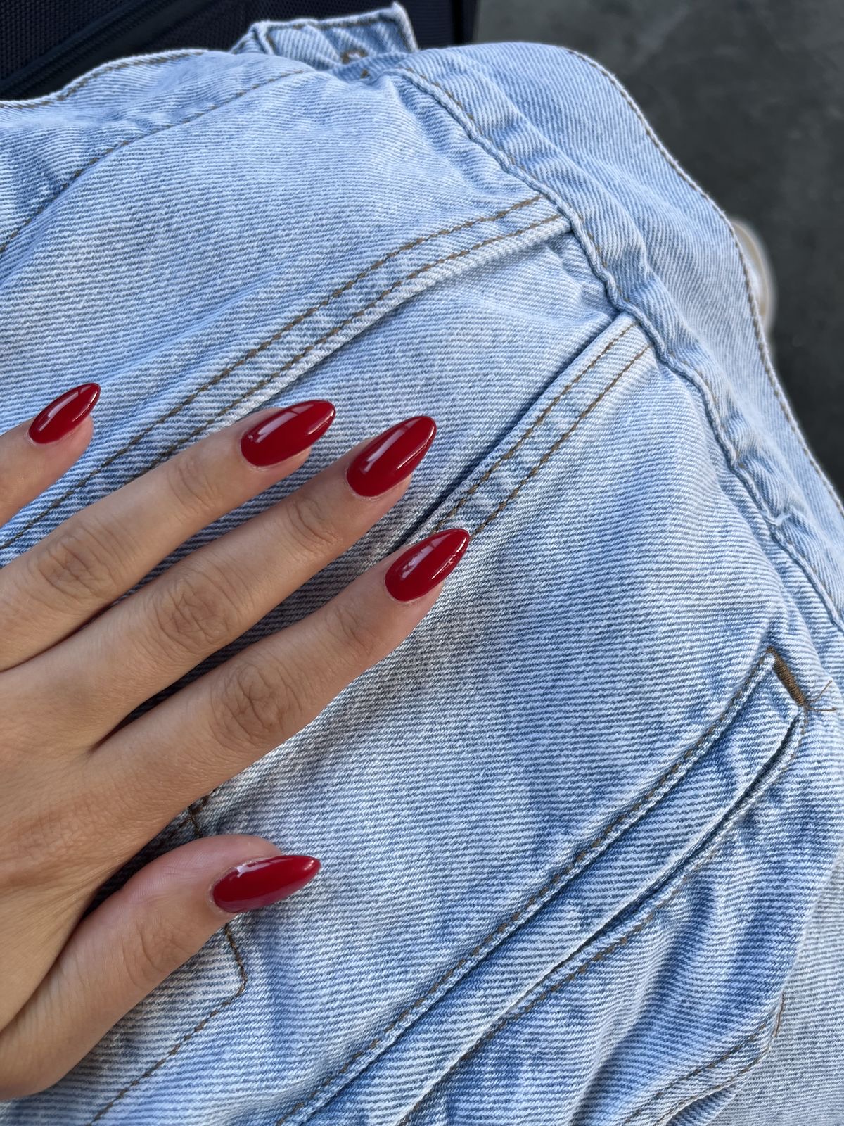 Oval chrome French nail design by Elena Rostova