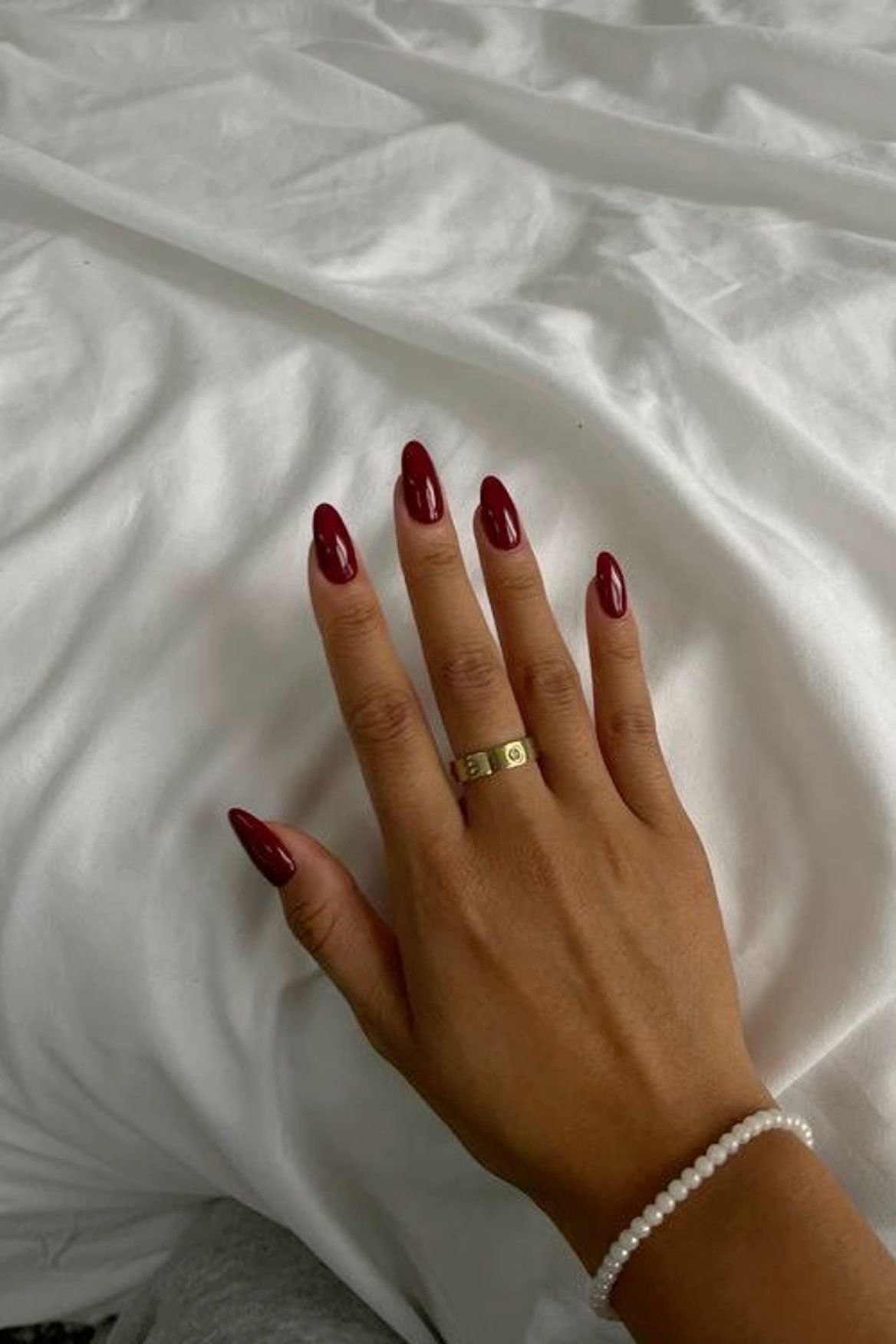 Square marble nail design by Elena Rostova