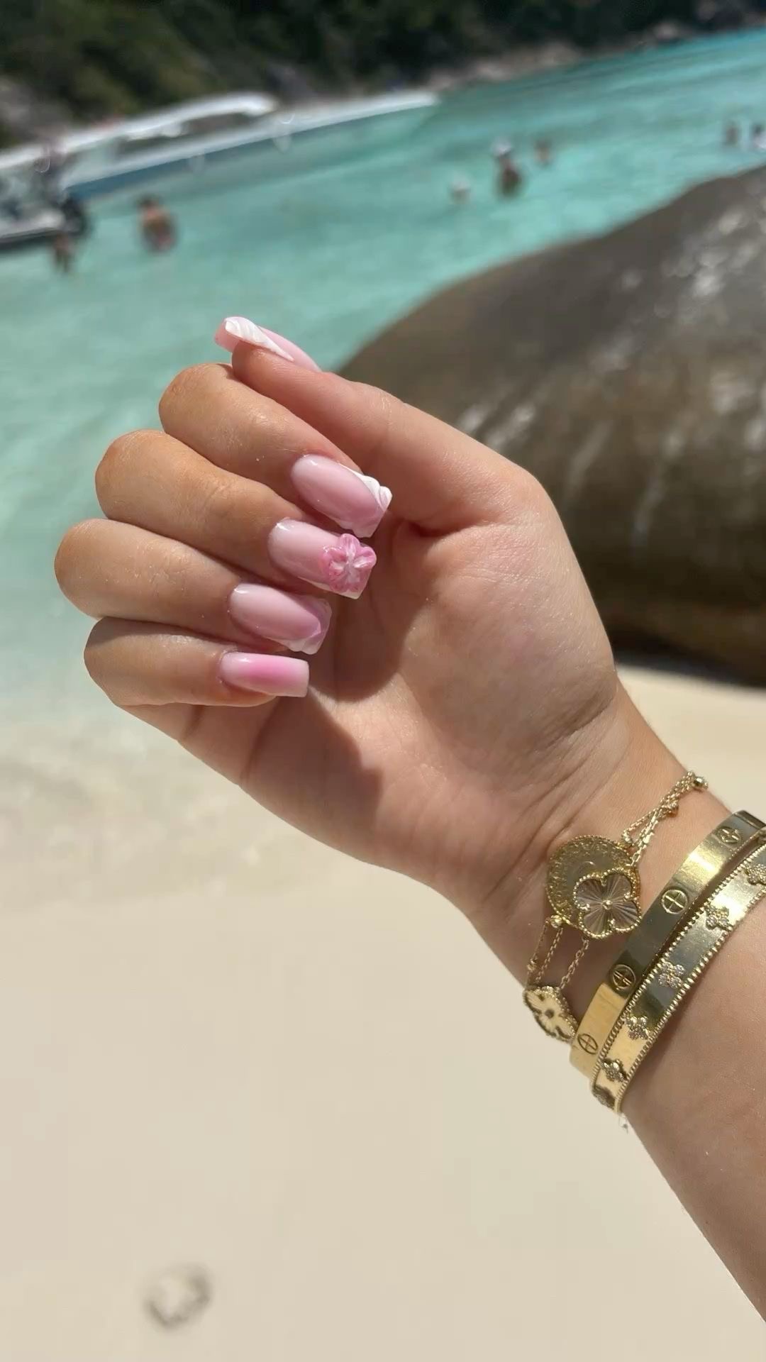 Oval rhinestone nail design by Elena Rostova