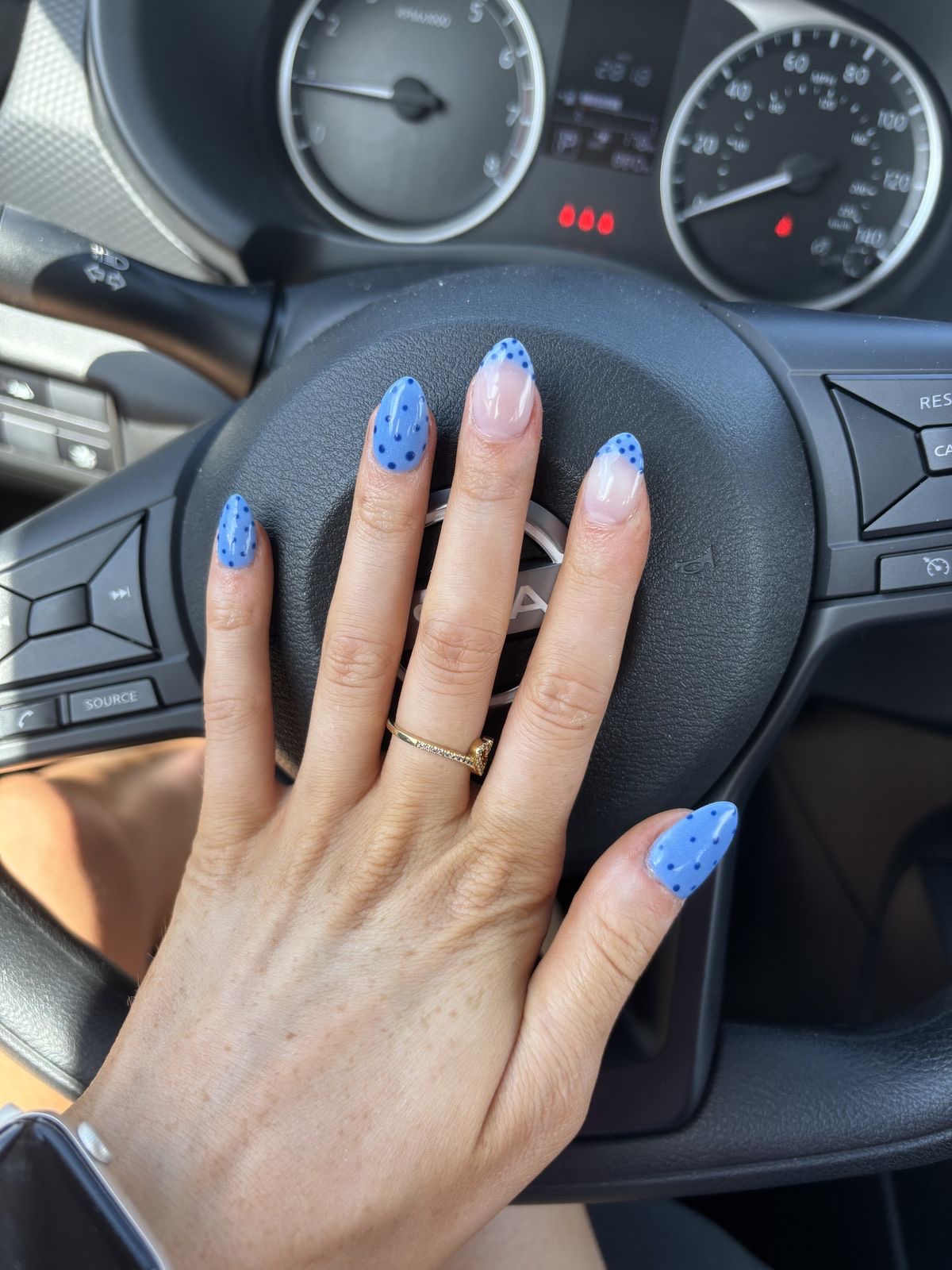 Oval glazed nail design by Zoe Hart