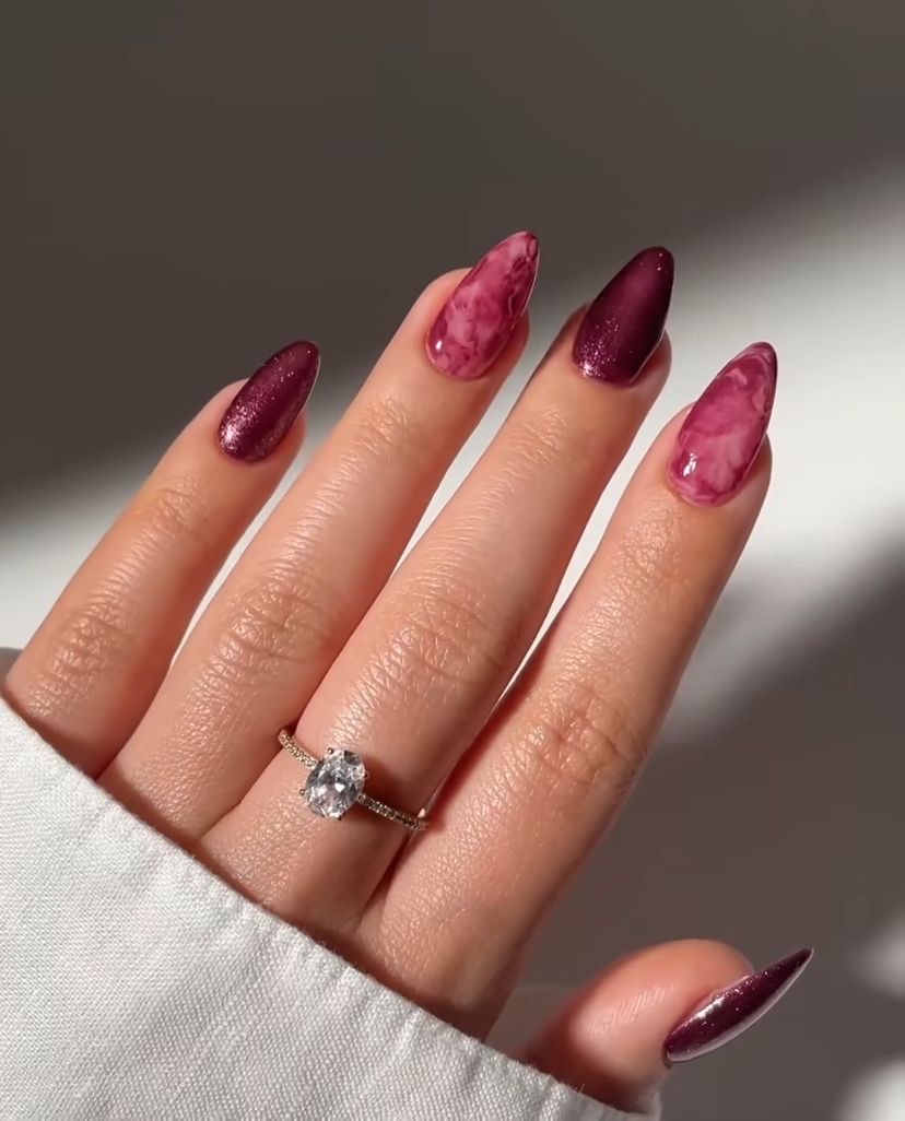 Almond ombre nail design by Zoe Hart