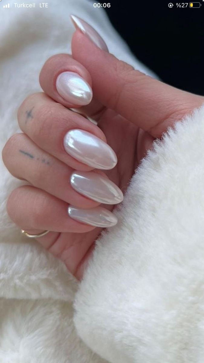 Square French nail design by Zoe Hart