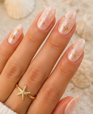 Neutral art nail design by user_1fccd956