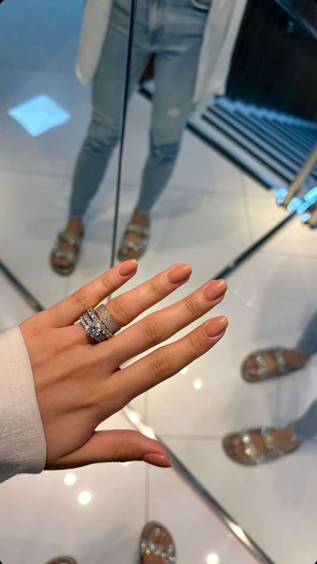Squoval glazed nail design by Jasmine Rose