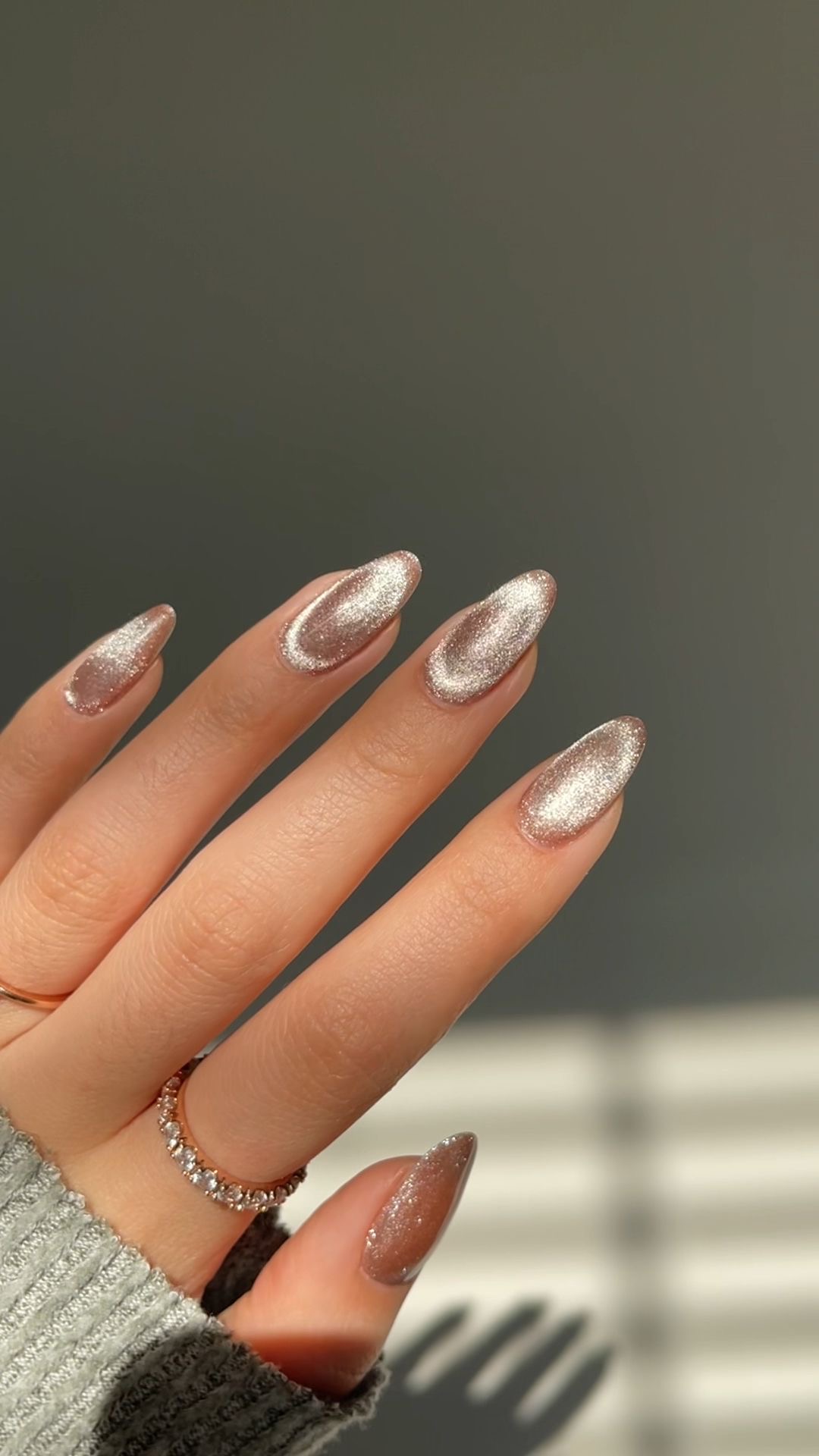 Almond aura nail design by Eliza Rose