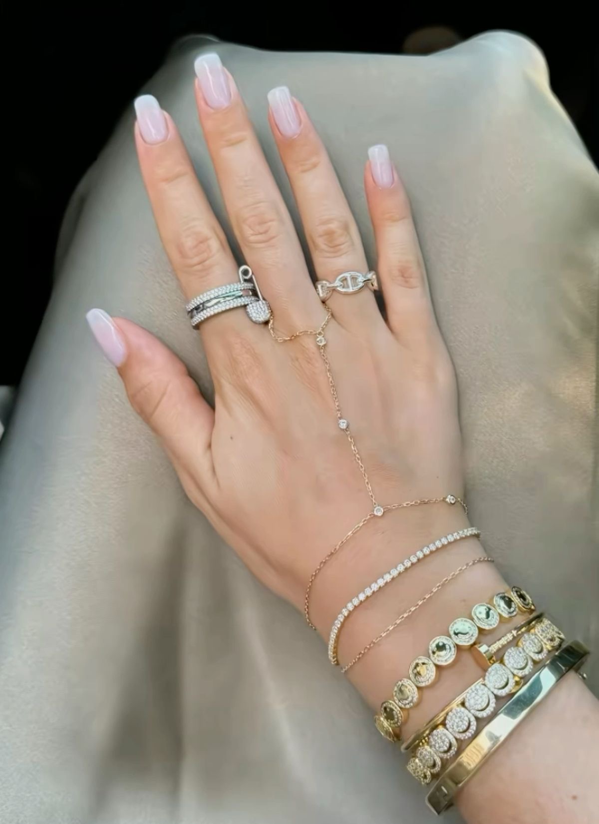 Stiletto French nail design by Olivia Rae