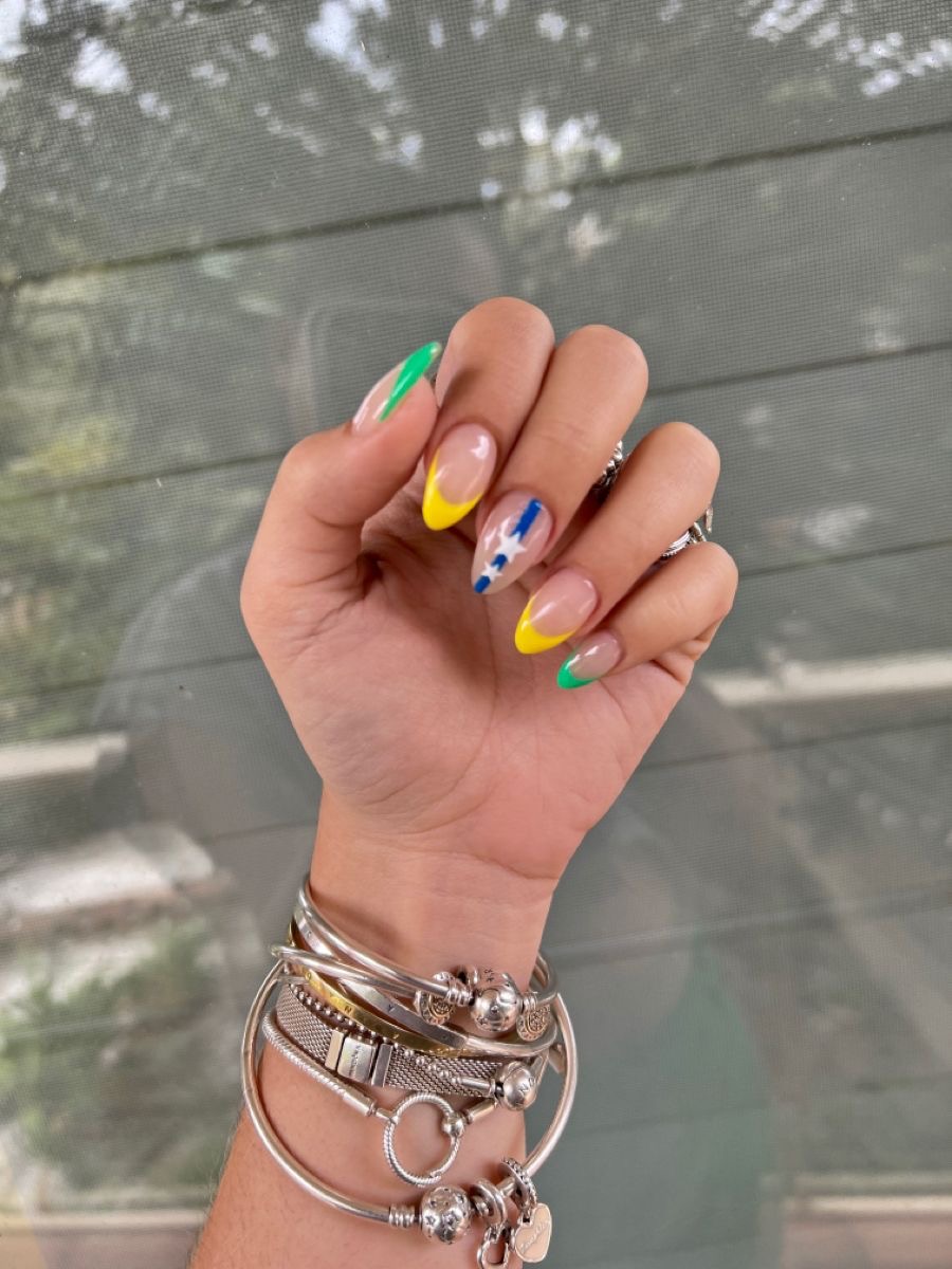 Almond character nail design by Olivia Rae