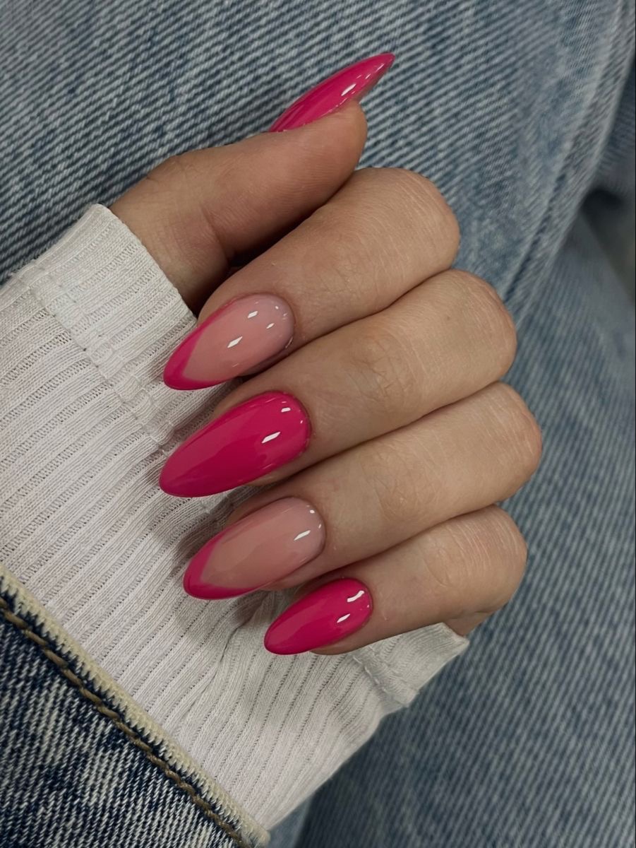 Oval glitter French nail design by Chloe Park