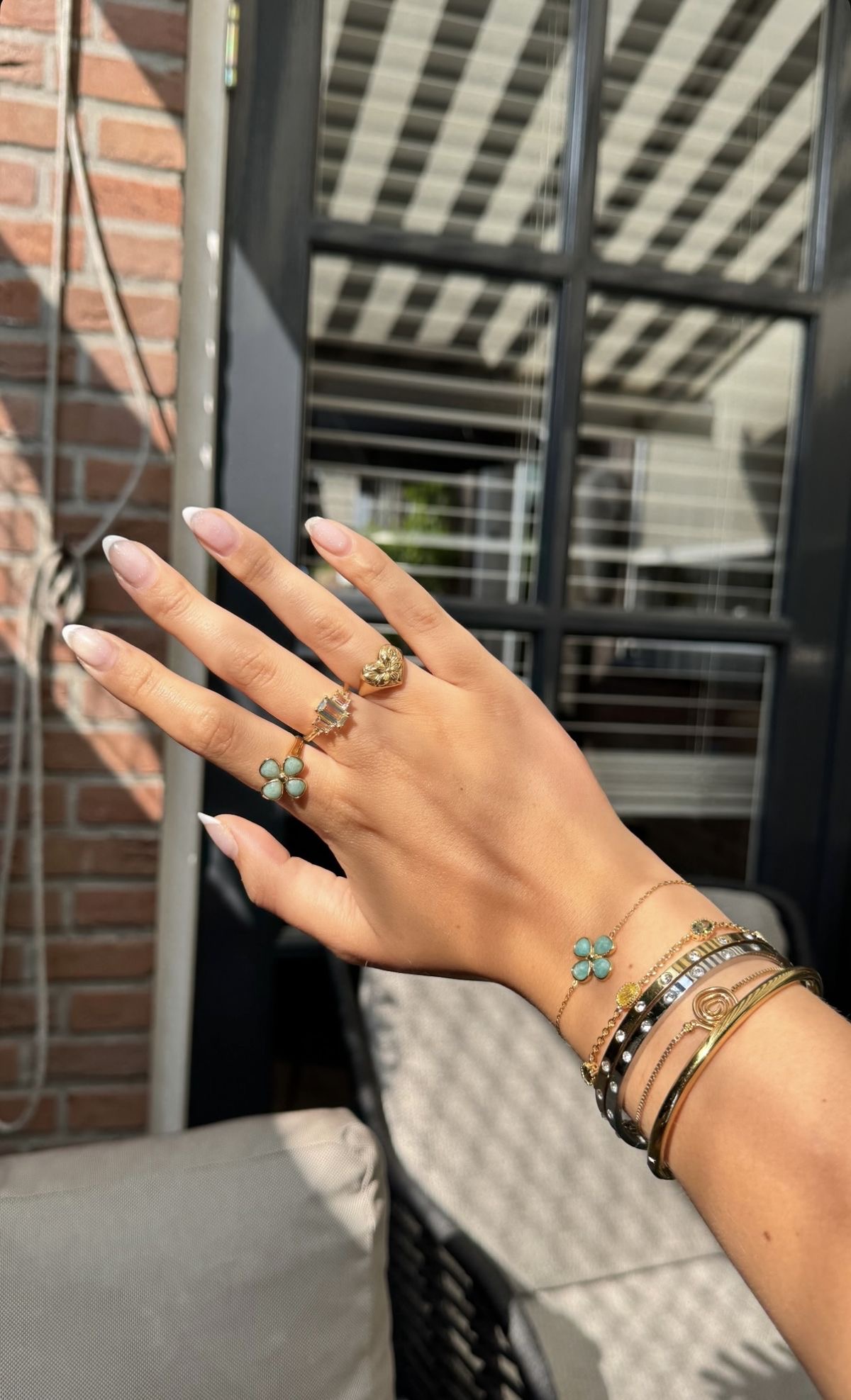 Oval marble nail design by Victoria Grace