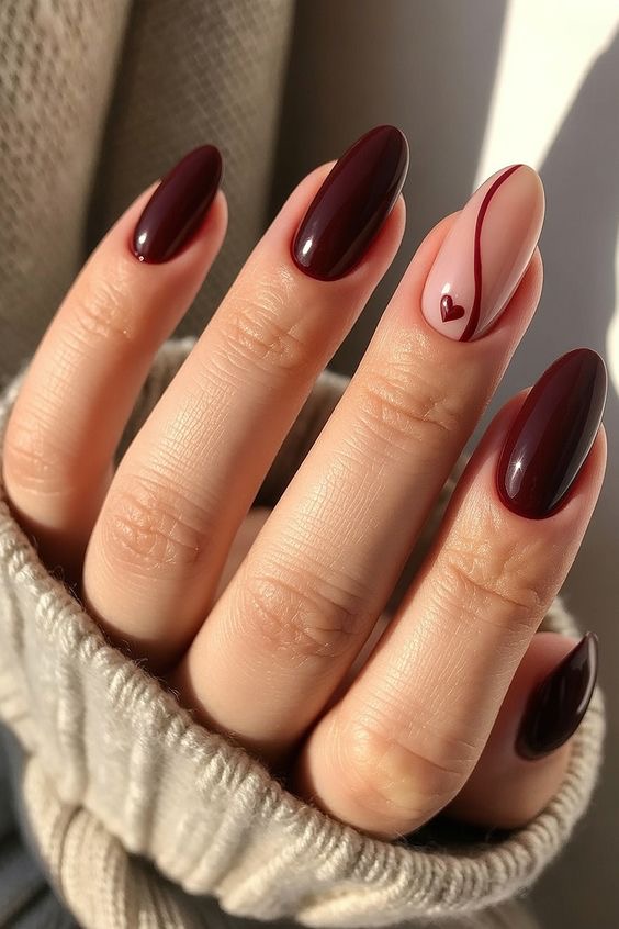 Oval geometric nail design by Victoria Grace