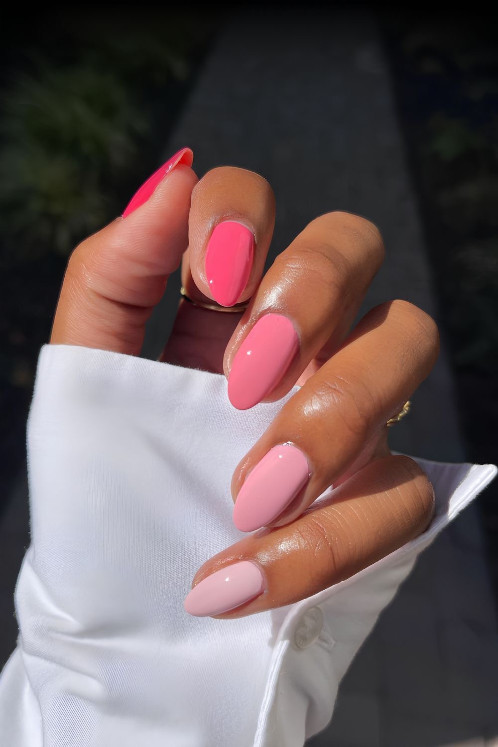 Square glitter French nail design by Victoria Grace