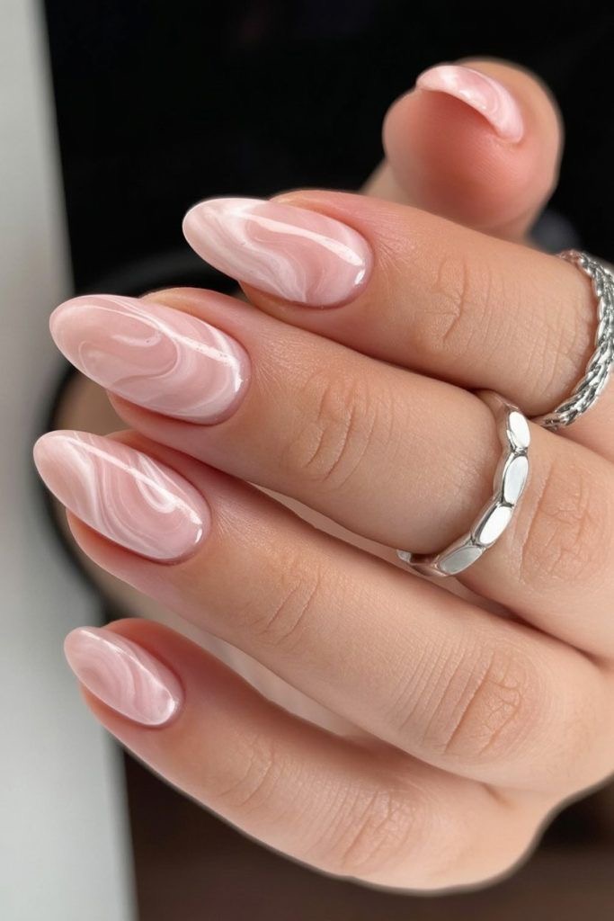 Oval floral nail design by Victoria Grace