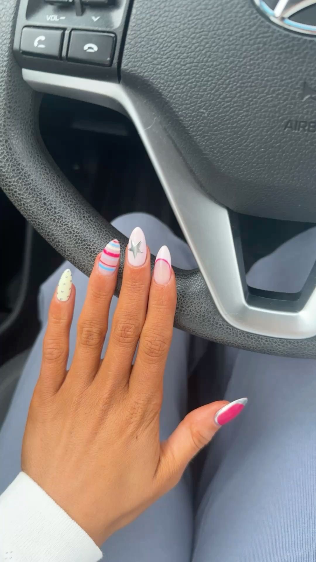 Oval glazed nail design by Victoria Grace