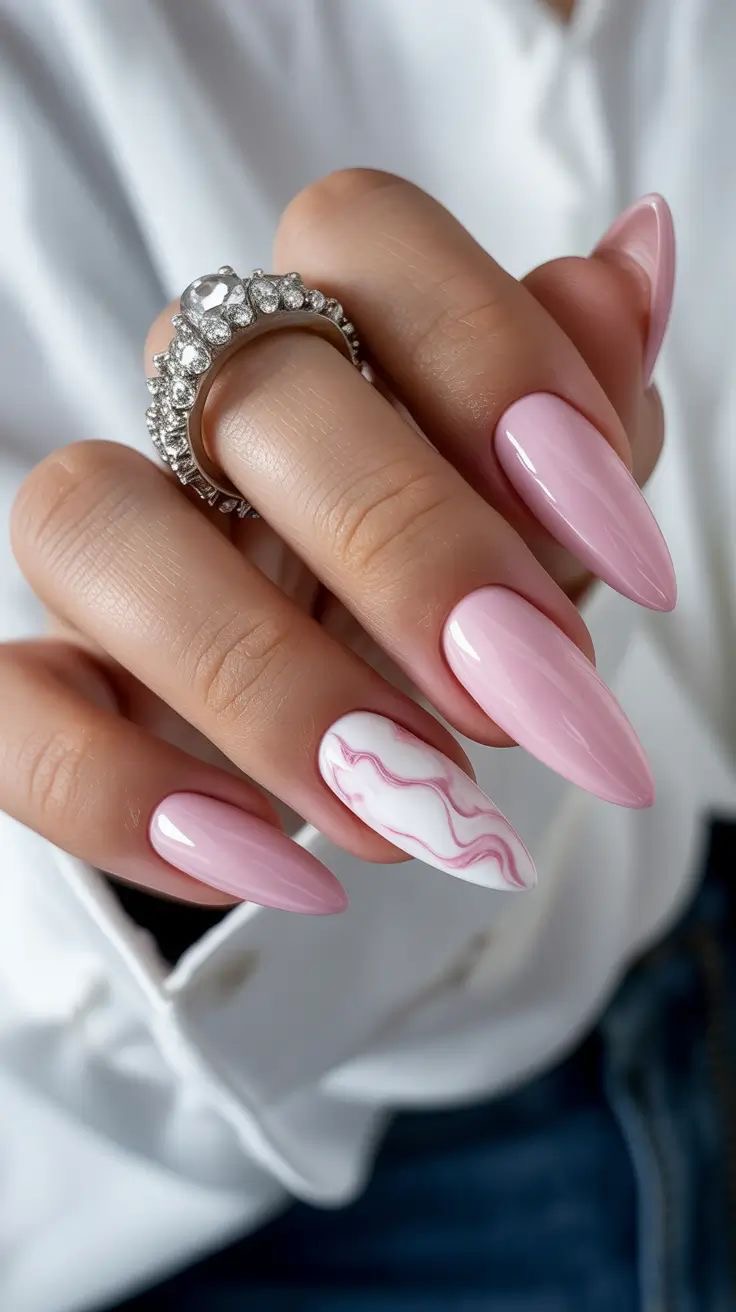 Square character nail design by Freya Hansen