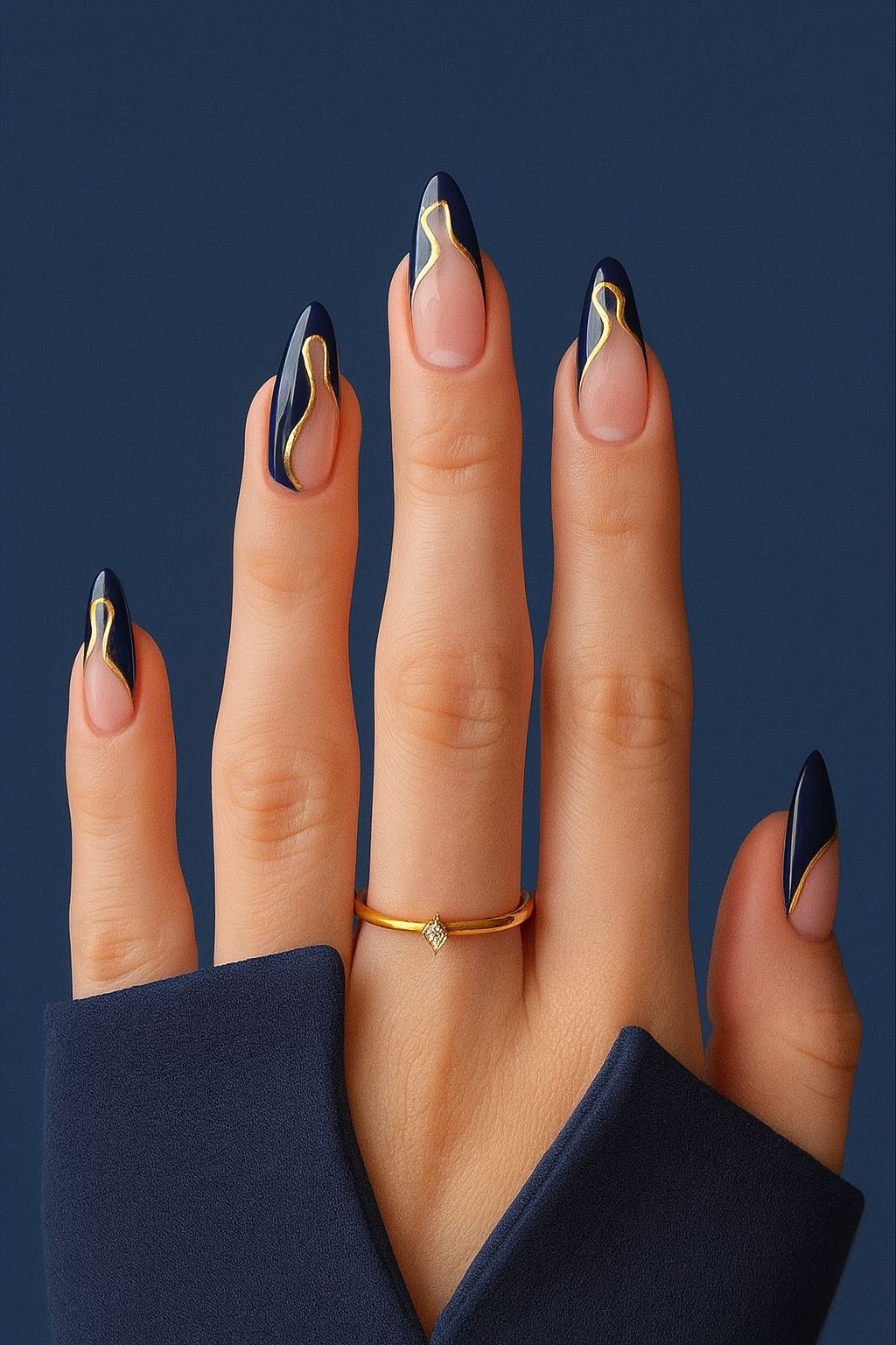 Oval ombre nail design by Freya Hansen