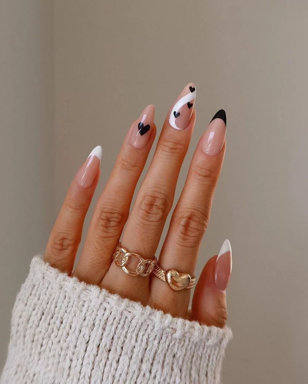Squoval rhinestone nail design by Freya Hansen