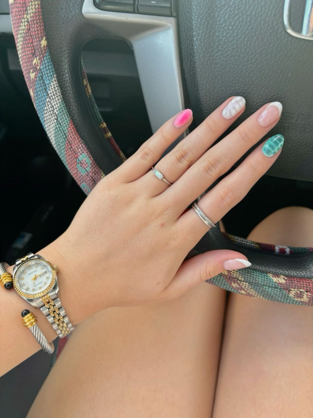 Oval ombre nail design by Amelia Rose