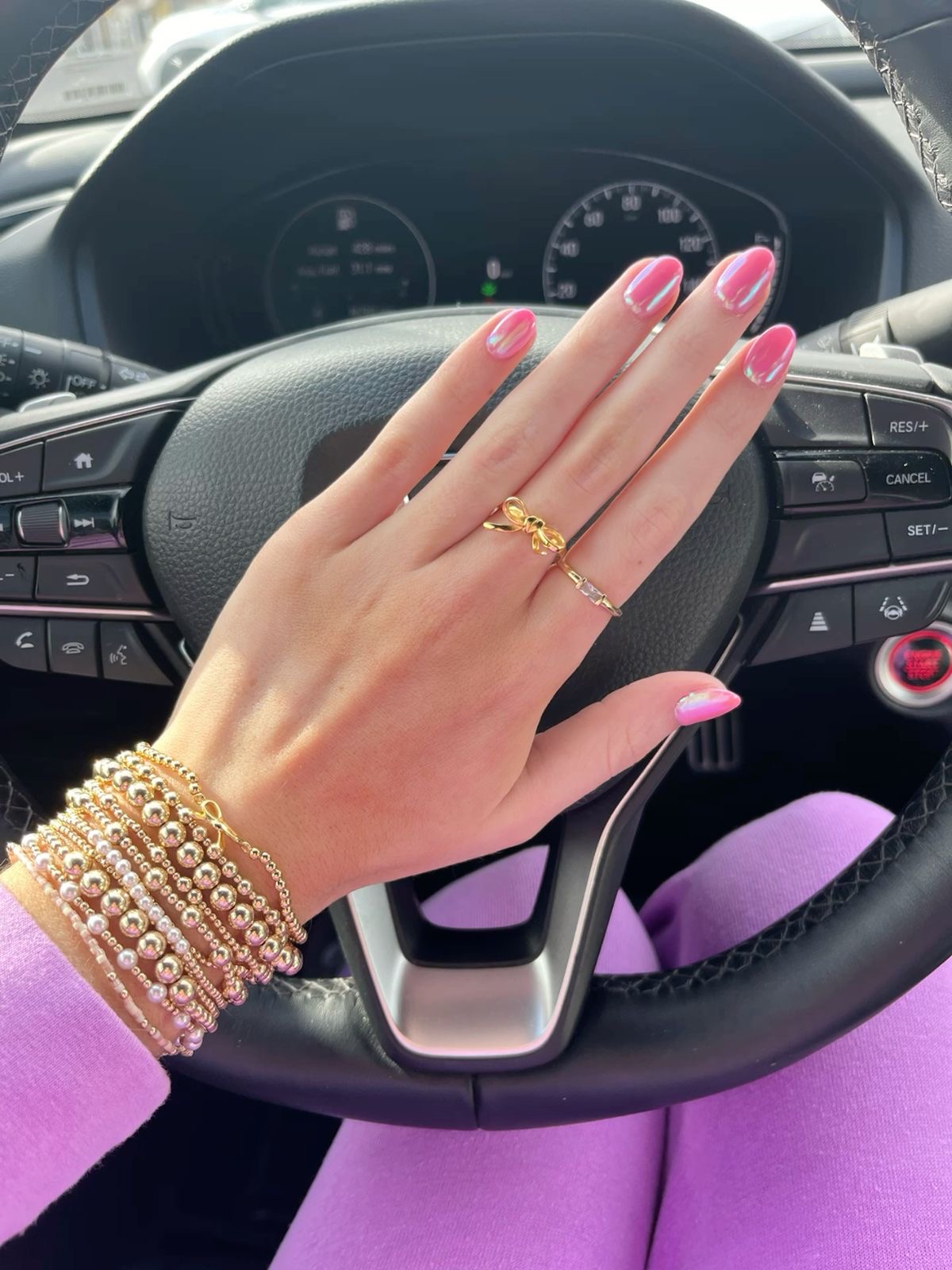 Squoval aura nail design by Amelia Rose