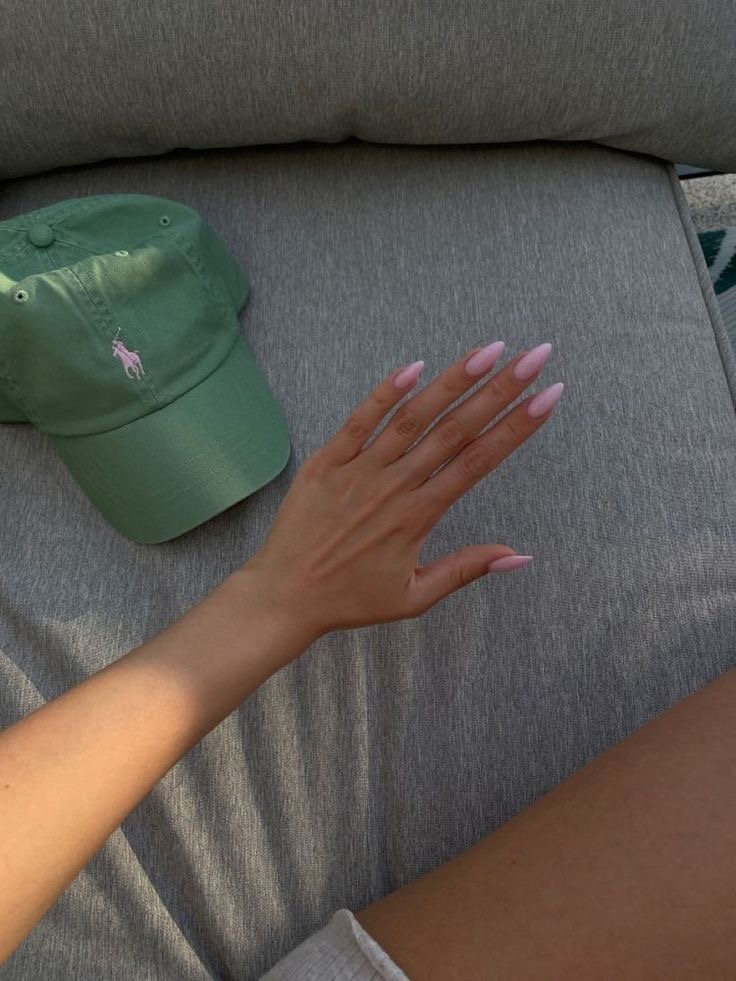 Almond French nail design by Amelia Rose