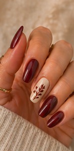 Oval art nail design by Blush and Buff Studio