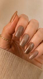 Neutral abstract nail design by Blush and Buff Studio