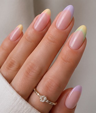 Square aura nail design by Nailterest