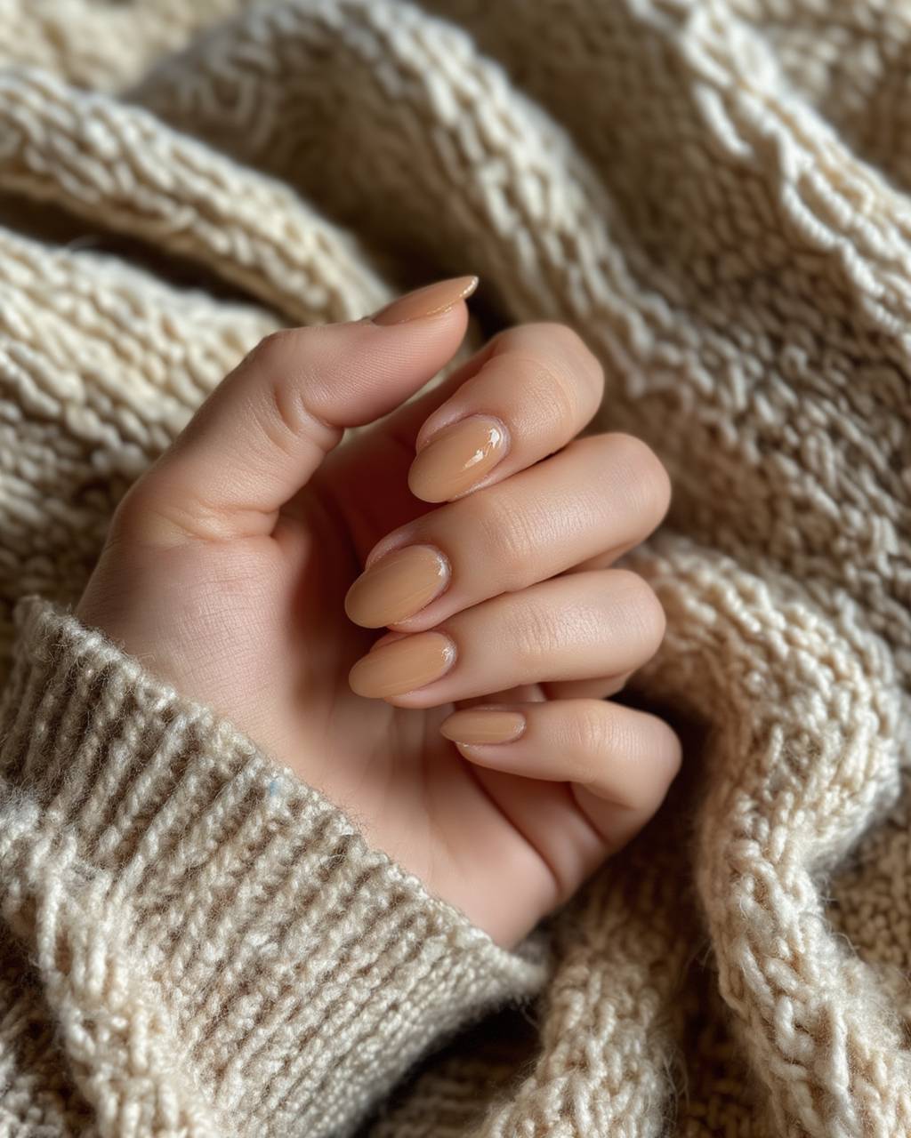 Almond minimalist nail design by Gigi Moreno