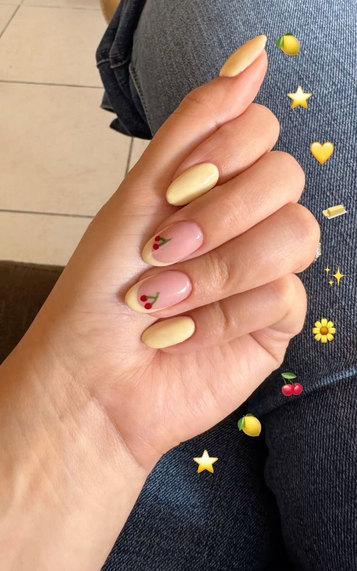 Almond art nail design by Gigi Moreno
